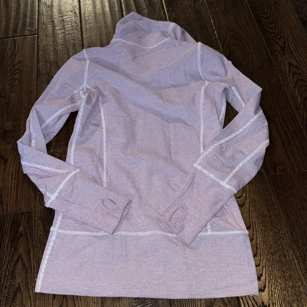 LULULEMON Purple Dewberry Microstripe Stripe Jacket  Size 4